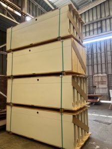 Puertas en pallet listas para envío a obra